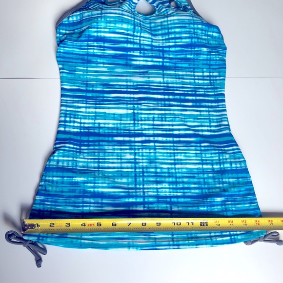 NEW FREE COUNTRY Tankini Swimsuit Top Small Blue - Picture 11 of 16